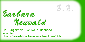 barbara neuwald business card